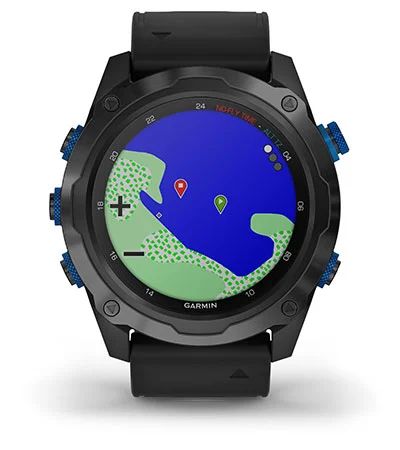 Умные часы Garmin Descent MK2 стальные с черным ремешком